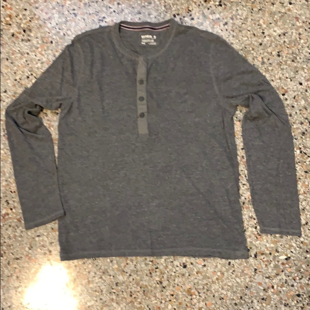 Express Henley neck long sleeve shirt